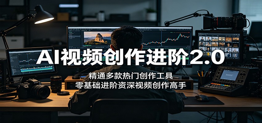 AI视频创作进阶2.0：精通多款热门创作工具，零基础进阶资深视频创作高手-副业网