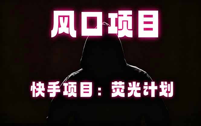 快手风口项目,荧光计划托管,长期稳定,适合批量做-副业网