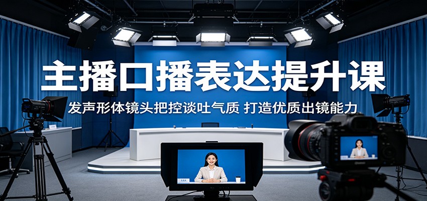 主播口播表达提升课:发声形体镜头把控谈吐气质,打造优质出镜能力-副业网