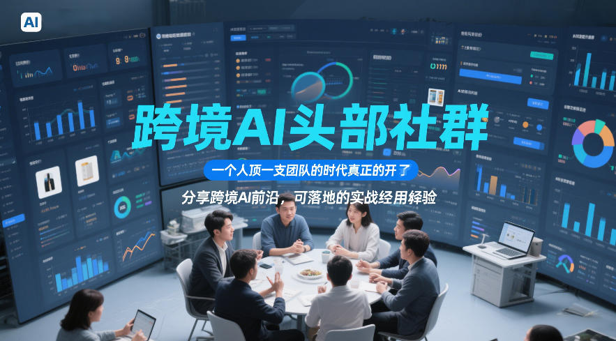 跨境AI头部社群，一个人顶一支团队的时代真正的开始了，分享跨境AI前沿，可落地的实战经验(更新5月23日)-副业网