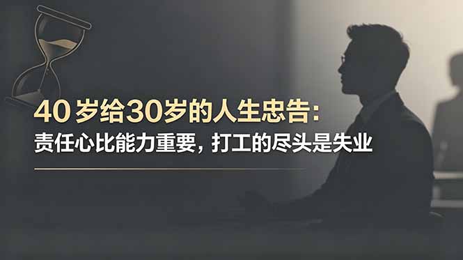 付费文章：40岁给30岁的人生忠告：责任心比能力重要，打工的尽头是失业-副业网