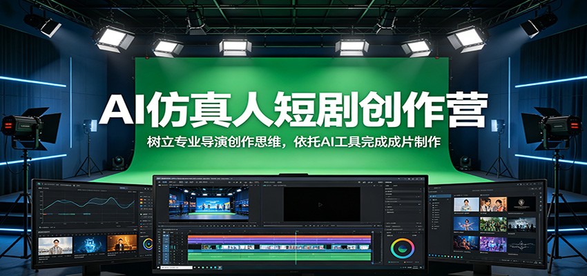 AI仿真人短剧创作营：树立专业导演创作思维，依托AI工具完成成片制作-副业网