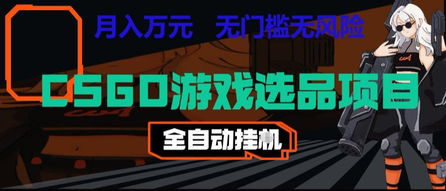 CSGO游戏自动扫货项目,全自动运行,月入1W,无风险,长期稳定可以做【揭秘】-副业网