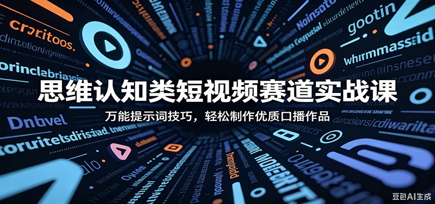 思维认知类短视频赛道实战课:万能提示词技巧,轻松制作优质口播作品-副业网